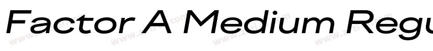 Factor A Medium Regu字体转换